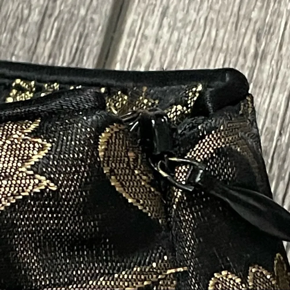 Vintage Gantos Brocade Black and Gold Skirt Size 10